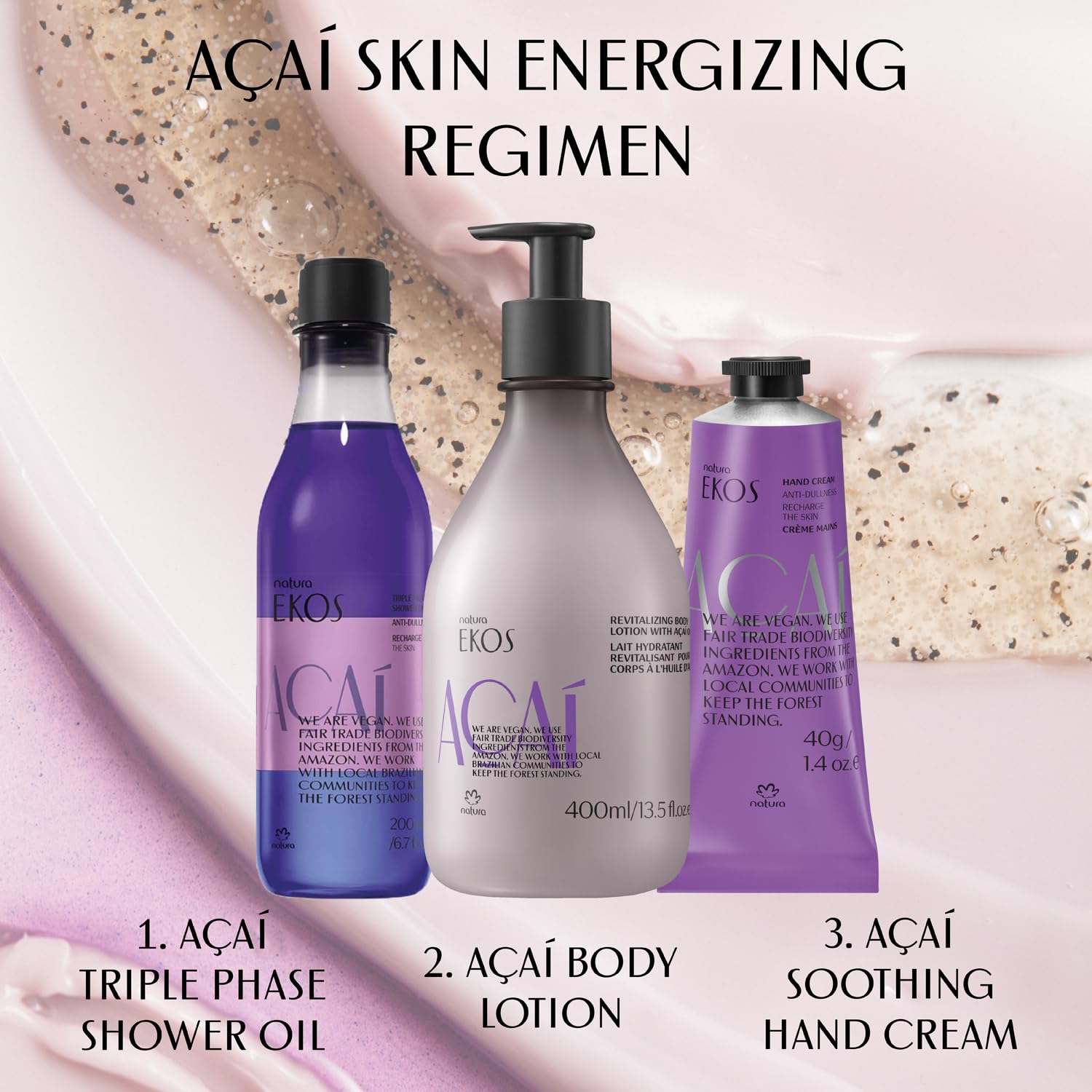 Fast-absorbing cream texture without greasy residue.