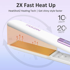Faszin HeatShotZ rapid heating for quick, salon-ready results.