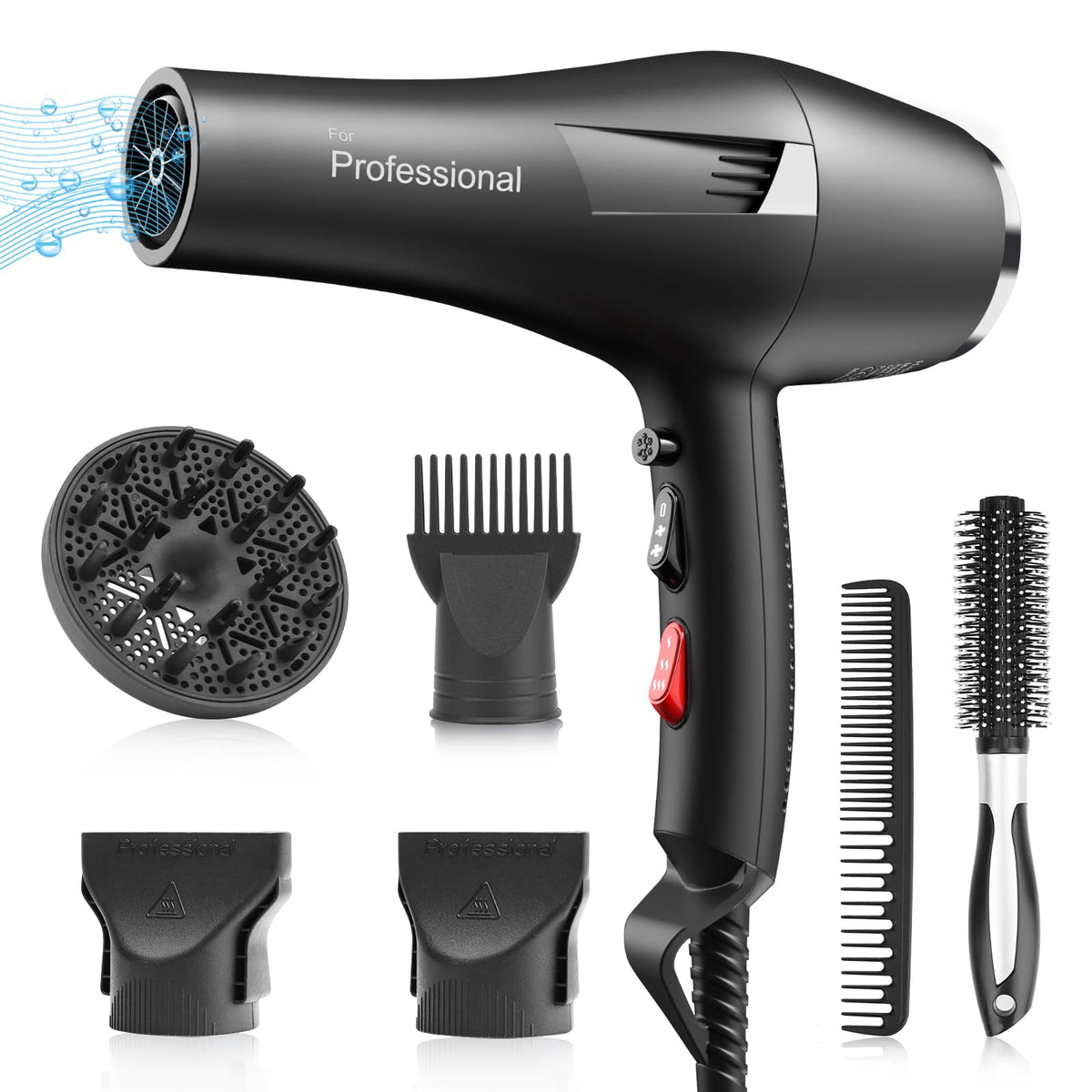 Faszin Ionic Hair Dryer front view for quick styling and smooth results.