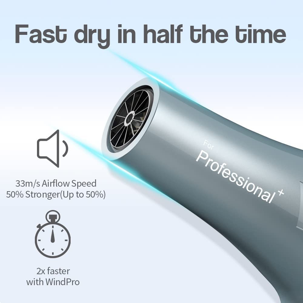 Faszin Ionic Salon Hair Dryer comb attachment enhances smoothing and root lift.