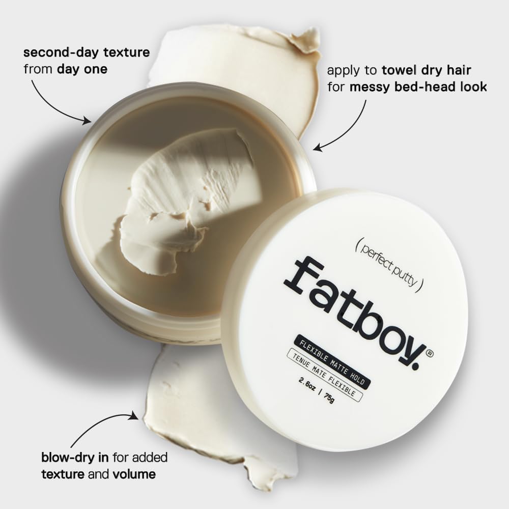 Fatboy Hair Perfect Putty Kaolin clay texture and definition without weighing hair down