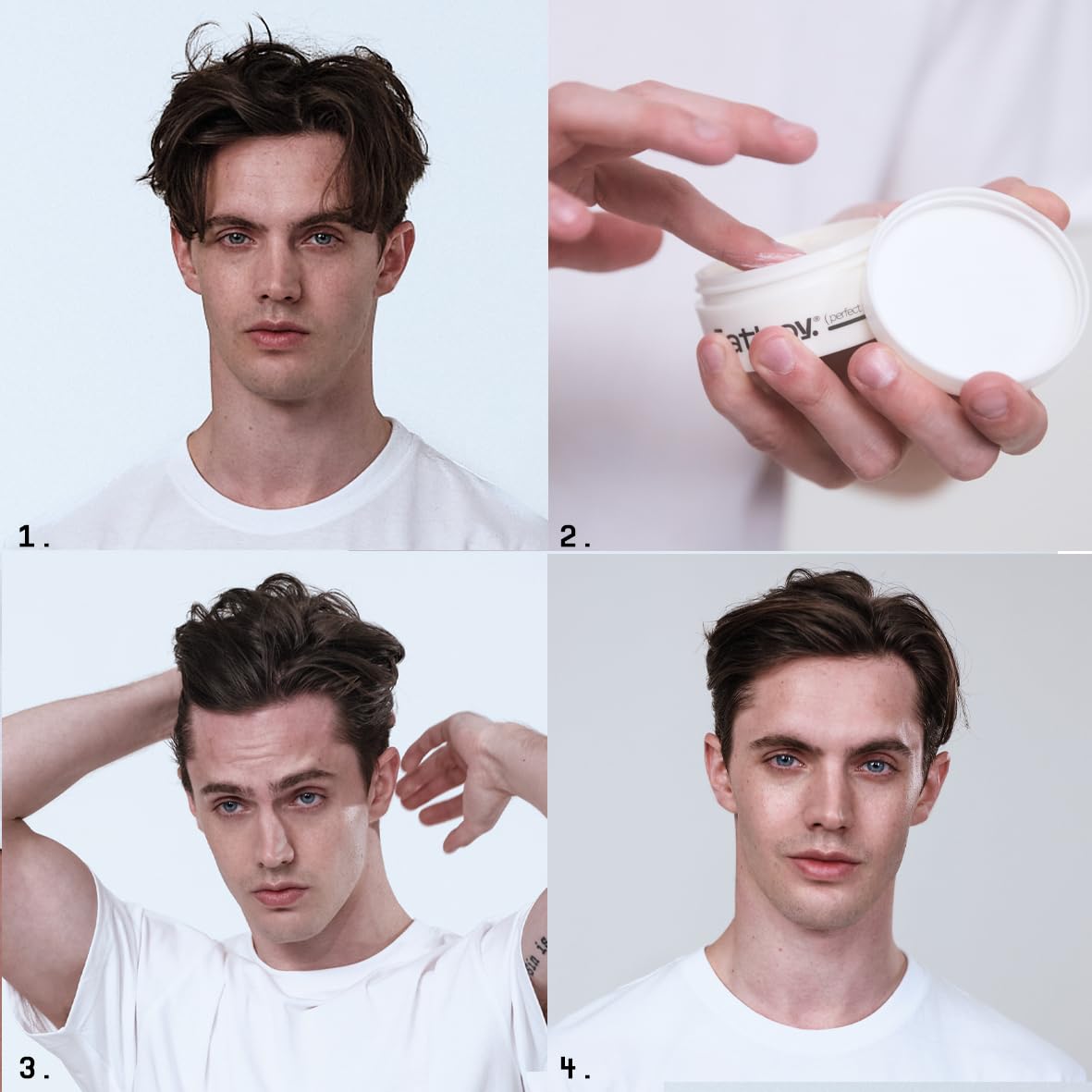 Fatboy Hair Perfect Putty on hair showing natural matte finish