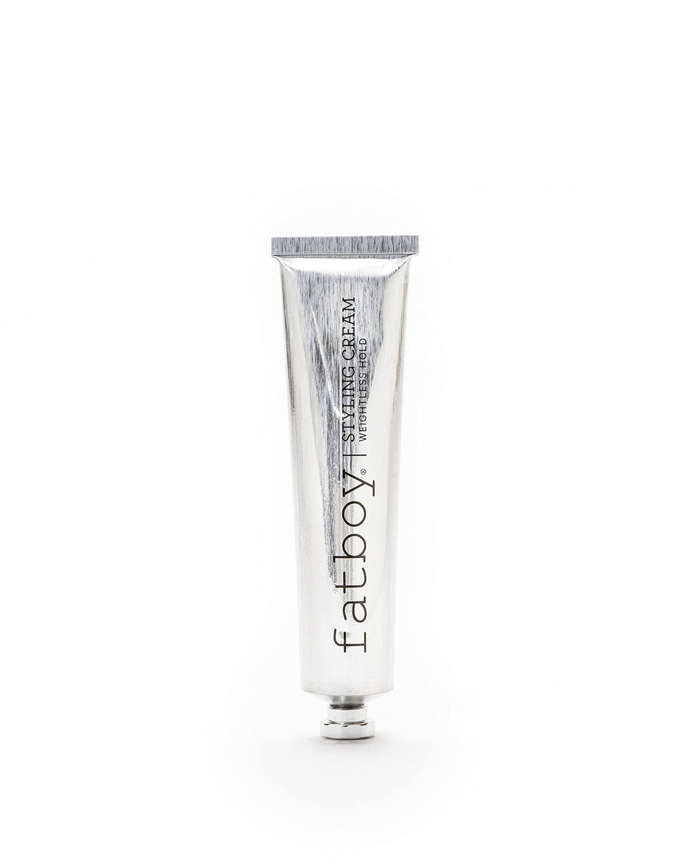 Fatboy Hair Styling Cream bottle shows lightweight hold for natural texture and easy styling
