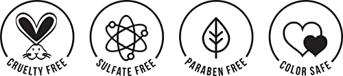Paraben-free badge on packaging suggests gentle, everyday styling.