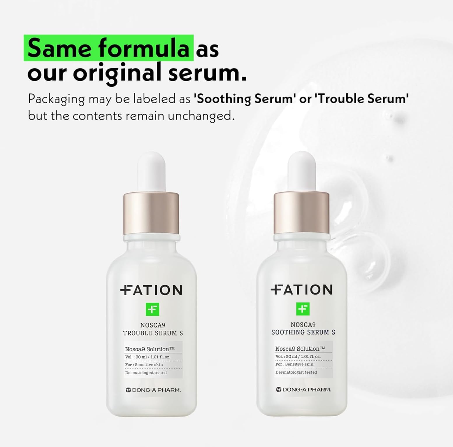 FATION NOSCA9 application demo on clean skin for calm hydration
