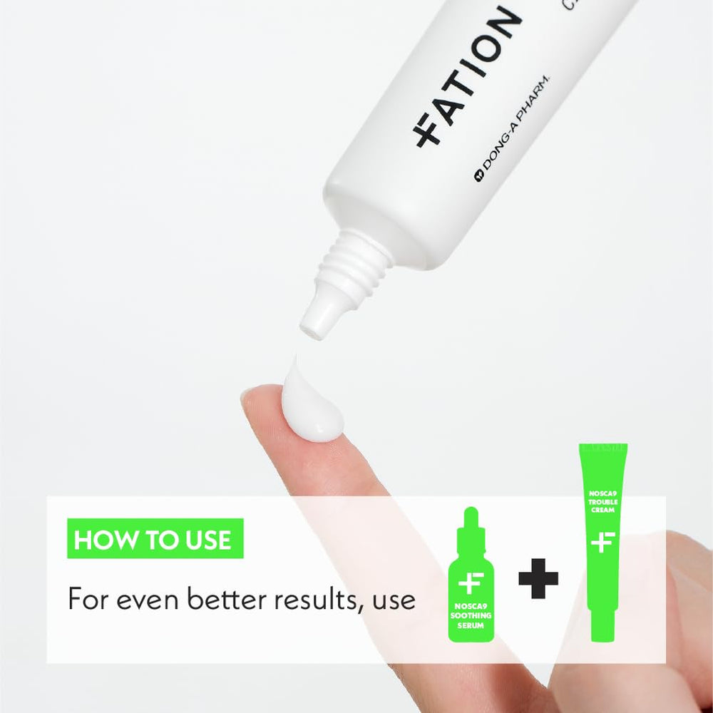 Fation NOSCA9 apple extract image emphasizes sebum control and balance.
