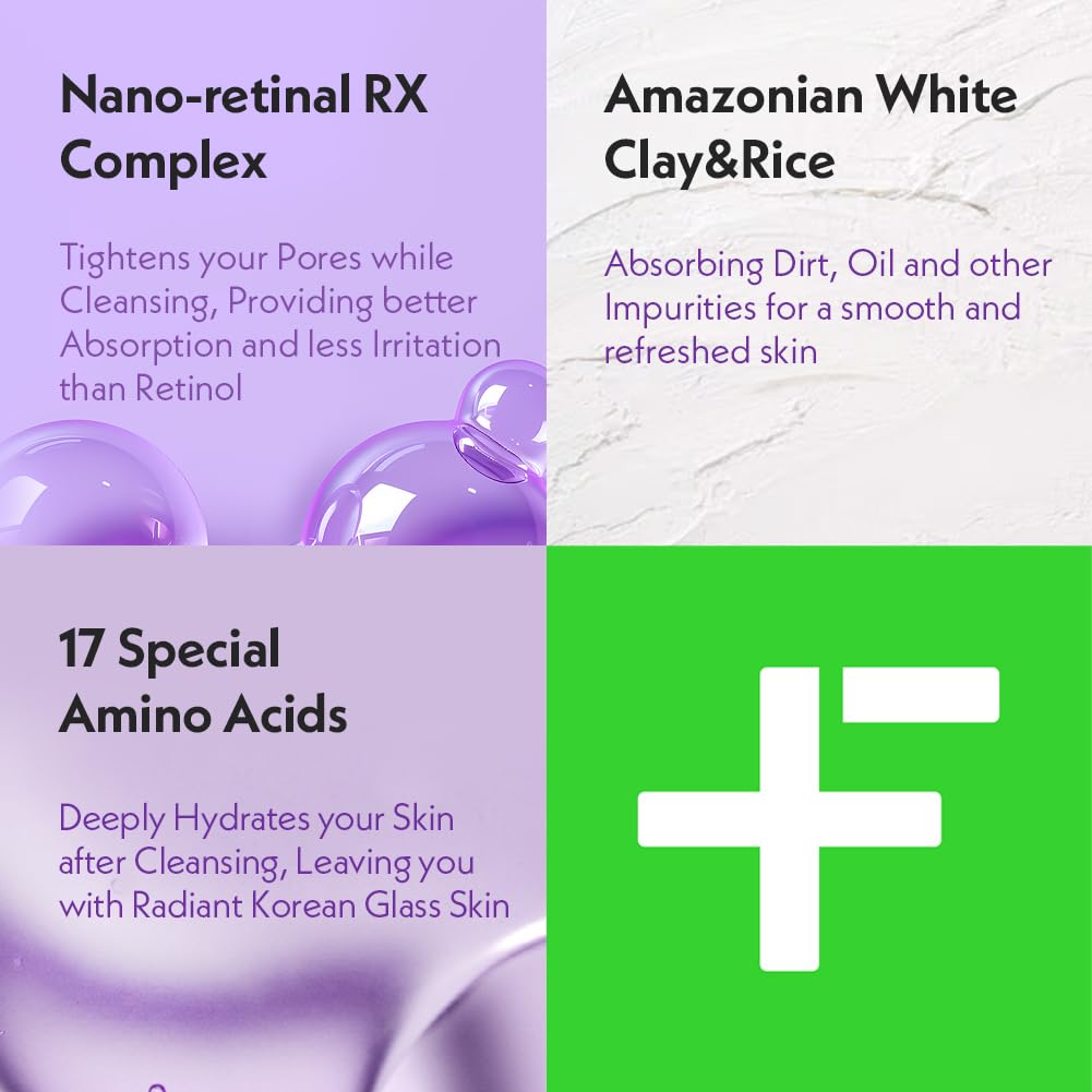 Fation Nosca9 white clay visual highlights dirt absorption for refreshed skin