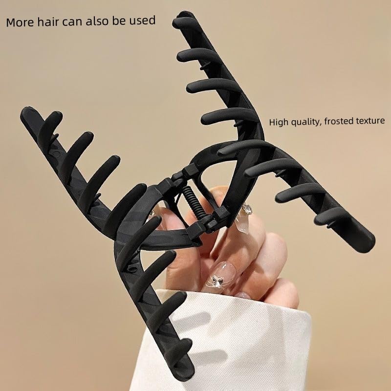 Faucye large claw clip white back view with durable grip for long hair.