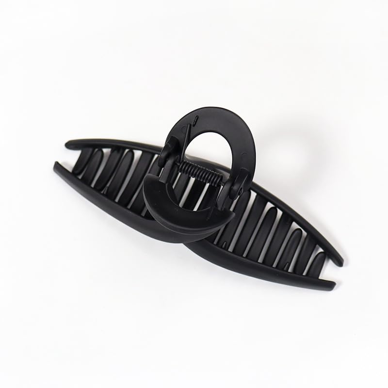 Faucye large claw clip white front view ideal for light, airy hairstyles.