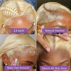 Fayniss 30inch 613 blonde wig body wave texture adds natural movement.