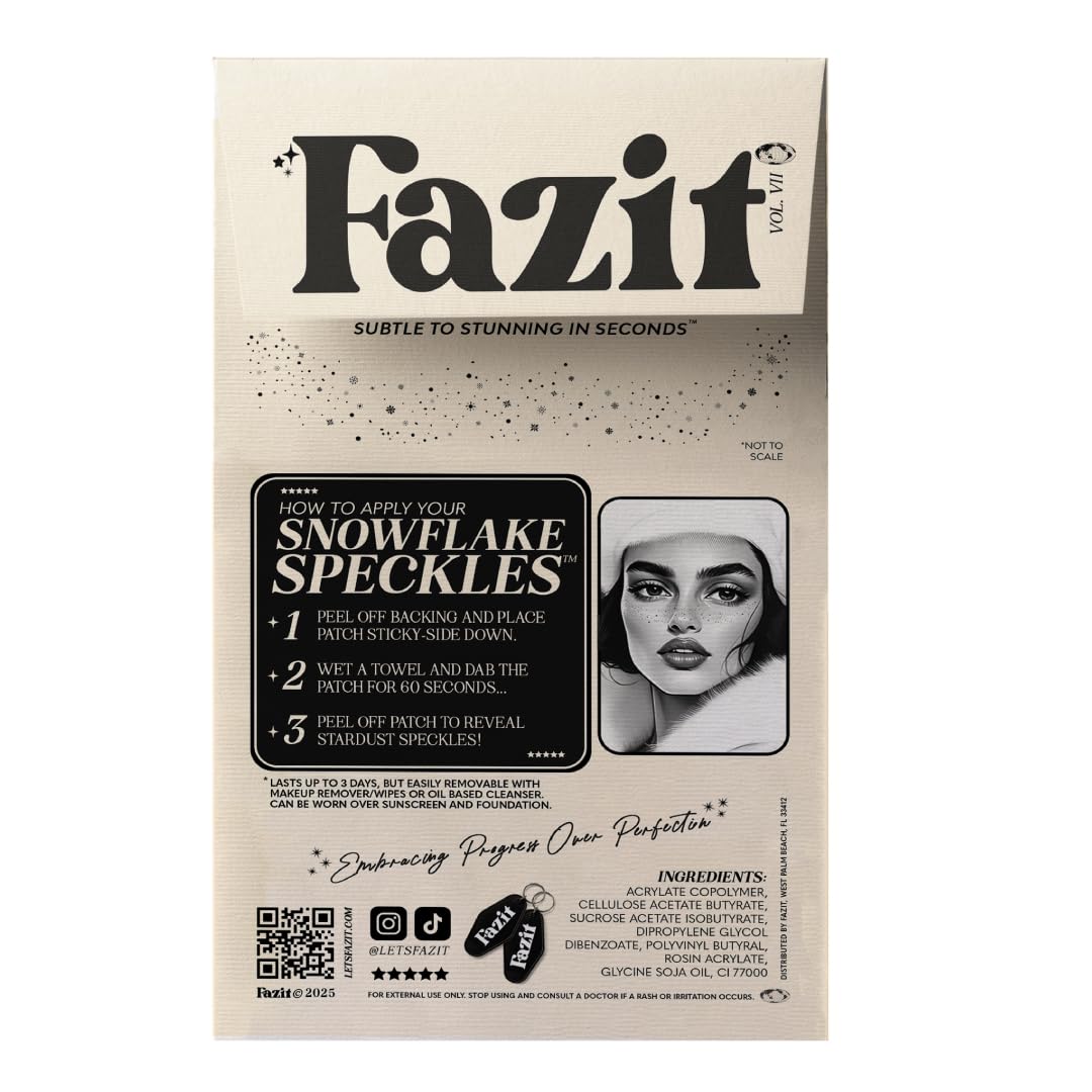Fazit glow-up patches application shows quick, mess-free sparkle on skin.