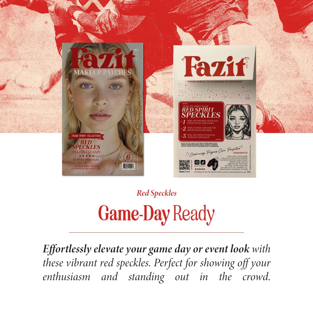Fazit makeup patches festival look showcases versatile face sparkle for events