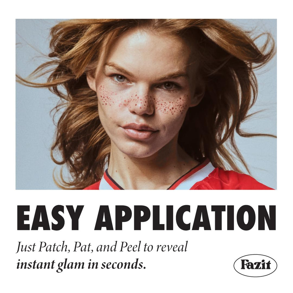 Fazit makeup patches packaging shows a convenient, high-quality glitter accessory