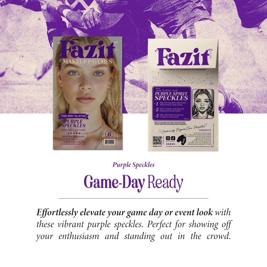 Fazit makeup patches soft backing enables gentle removal after wear.