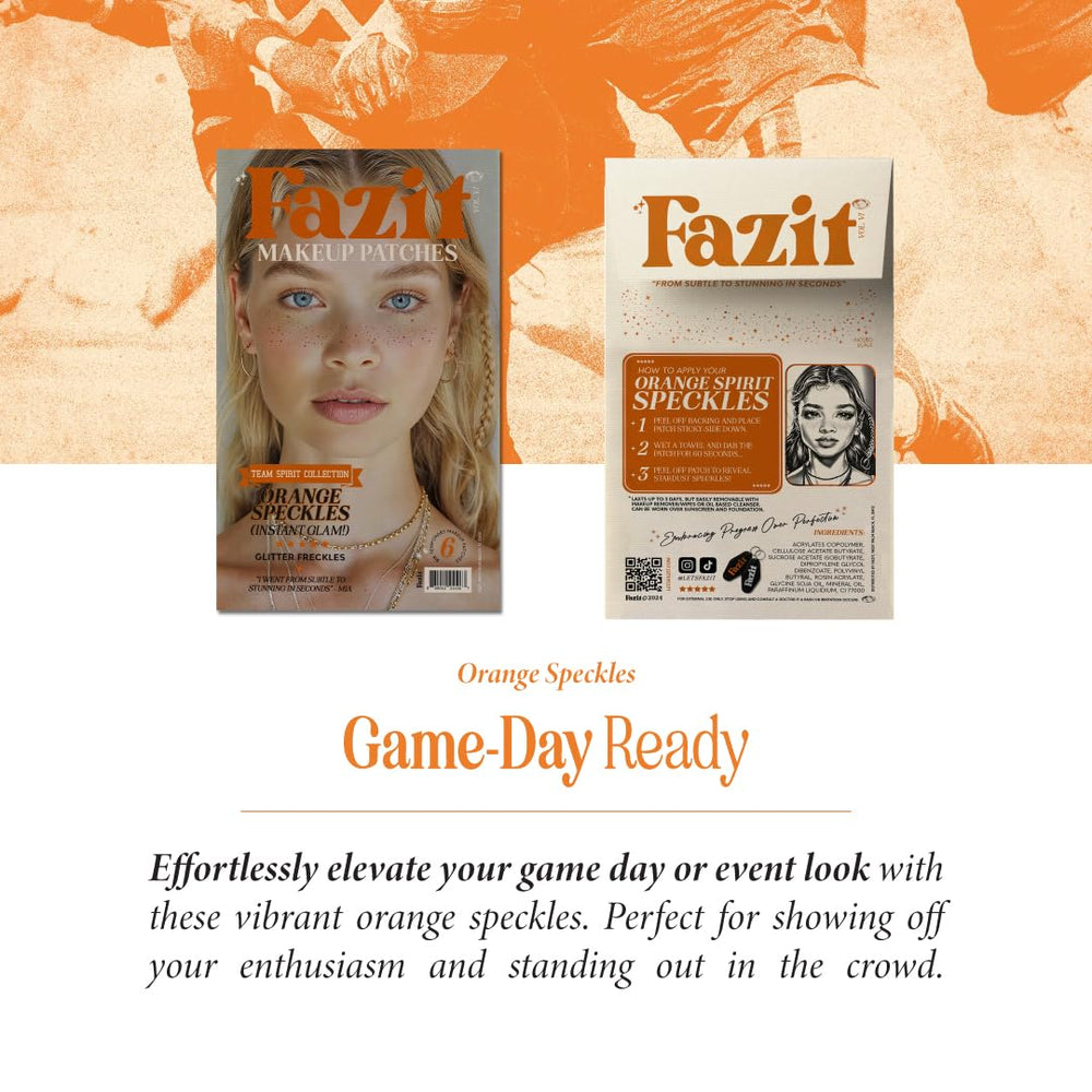 Fazit makeup patches studio flatlay detailing texture and glitter composition for inspiration.
