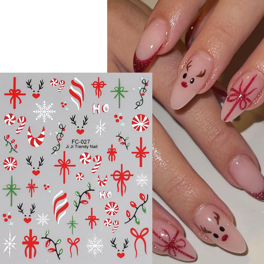 FBABFBUO elk deer motif provides rustic festive flair on nails