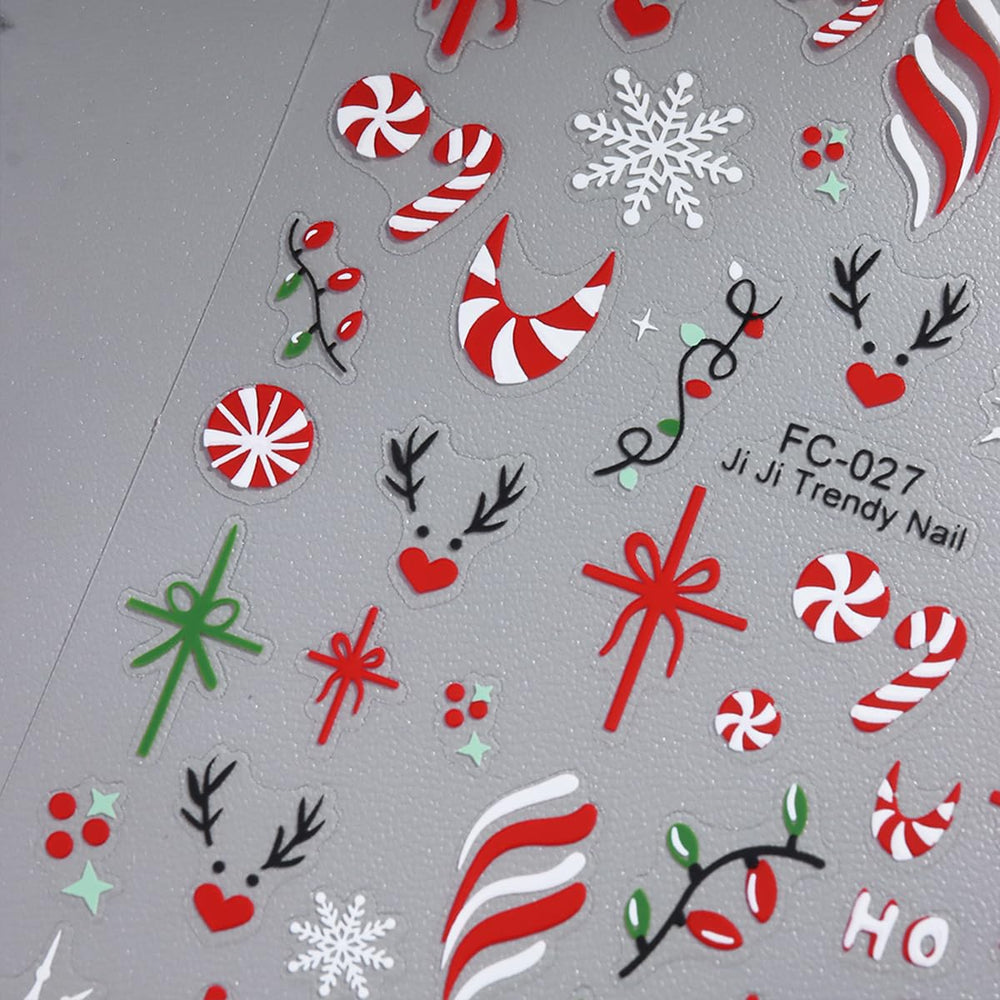 FBABFBUO gift bow stickers create cute accent nails