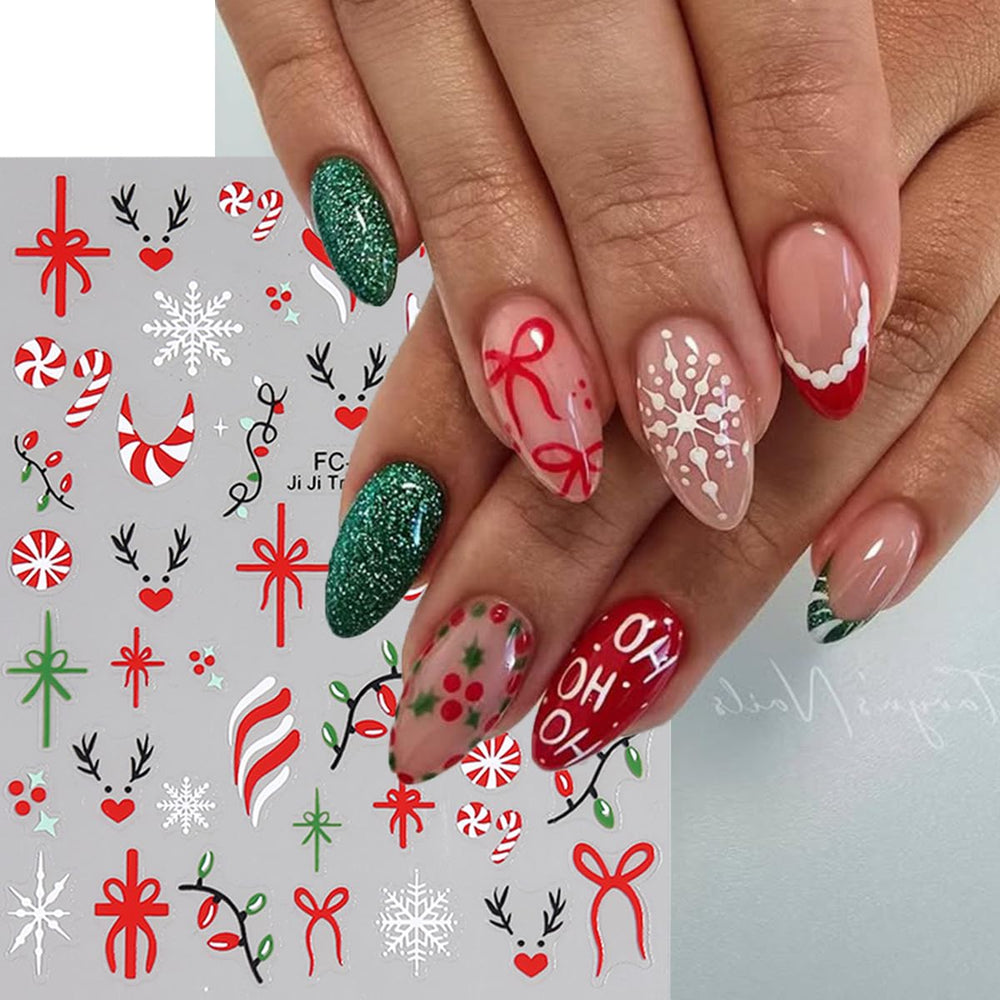 FBABFBUO holly leaf decals give a classic holiday touch