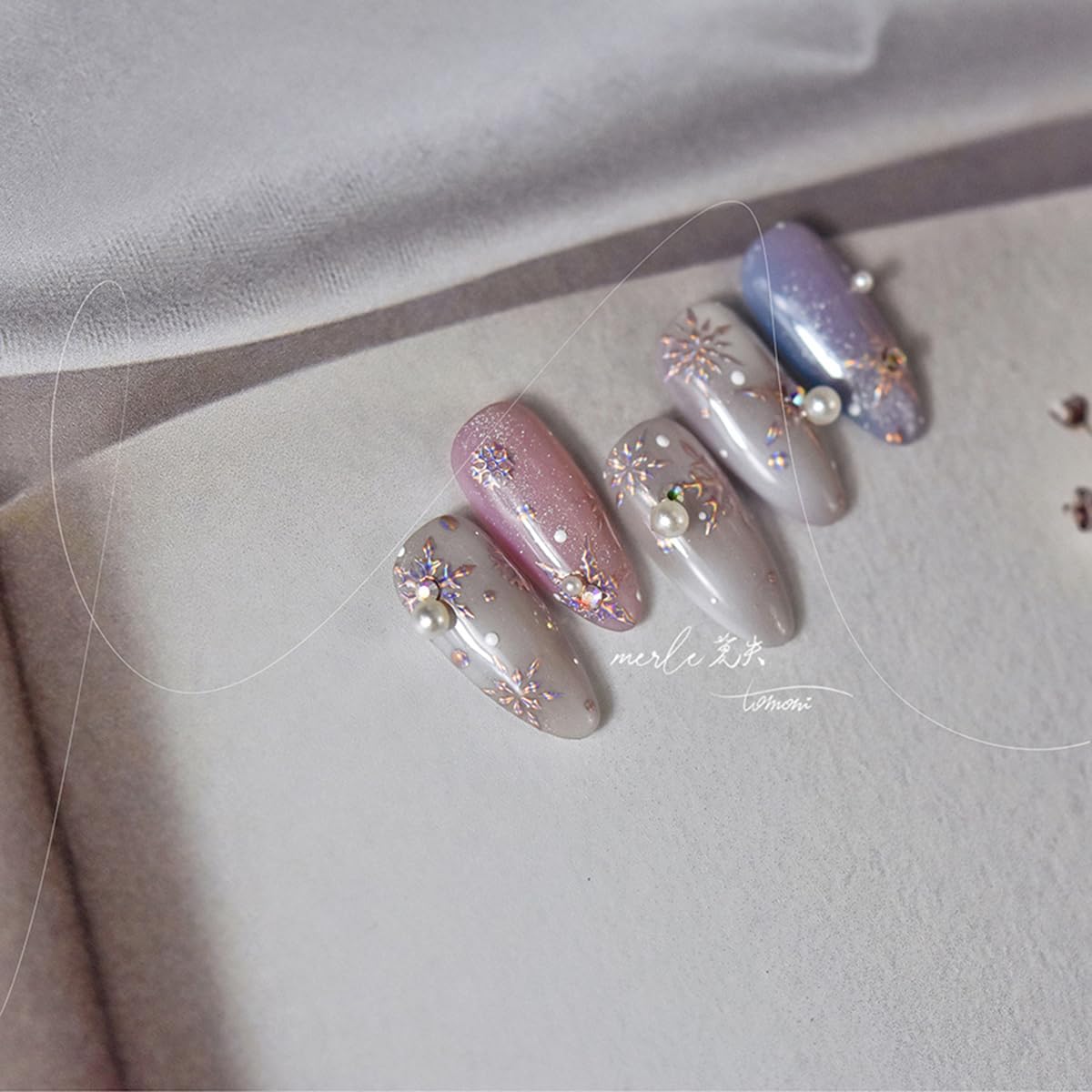 FBABFBUO snowflake nail stickers gift-ready pack for enthusiasts and gifting.