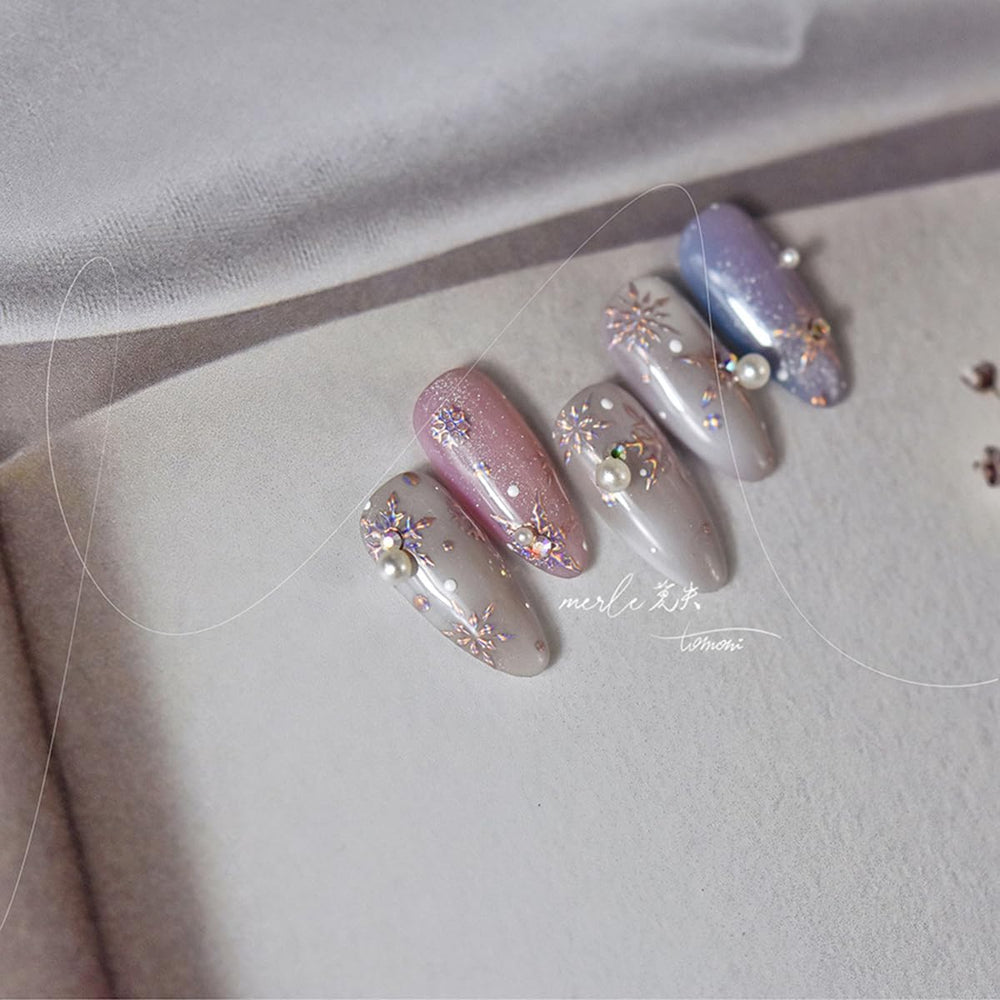 FBABFBUO snowflake nail stickers gift-ready pack for enthusiasts and gifting.