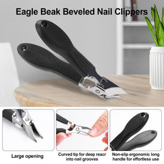 FBFL Eagle Beak shows wide jaw design for easier thick-nail alignment.