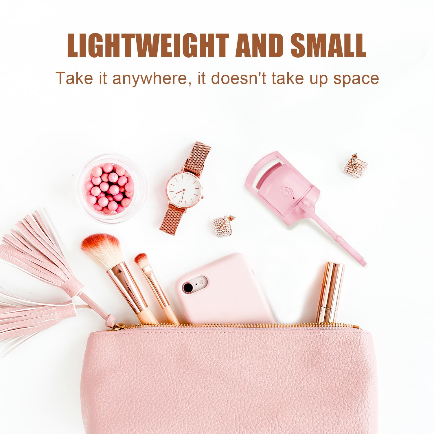 F BOMB compact design fits purse or vanity case.