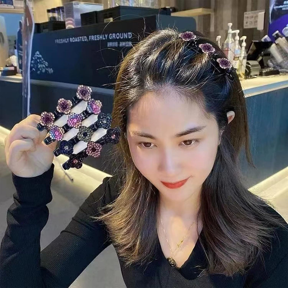 FCLEIH behind-ear styling option shows easy, elegant half-up effects