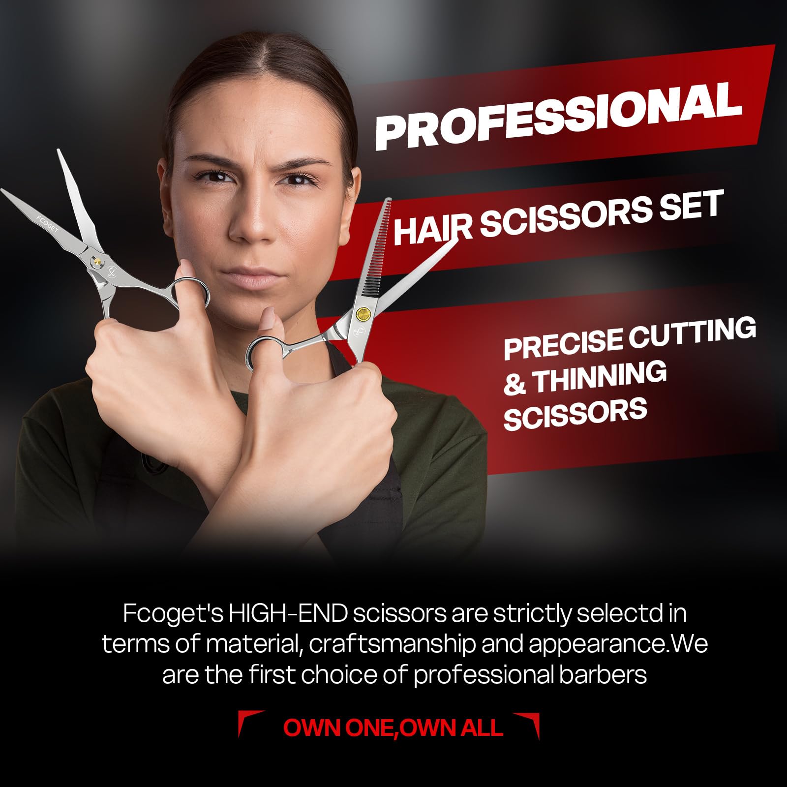 Fcoget luxury gift packaging highlighting premium salon-grade tools.