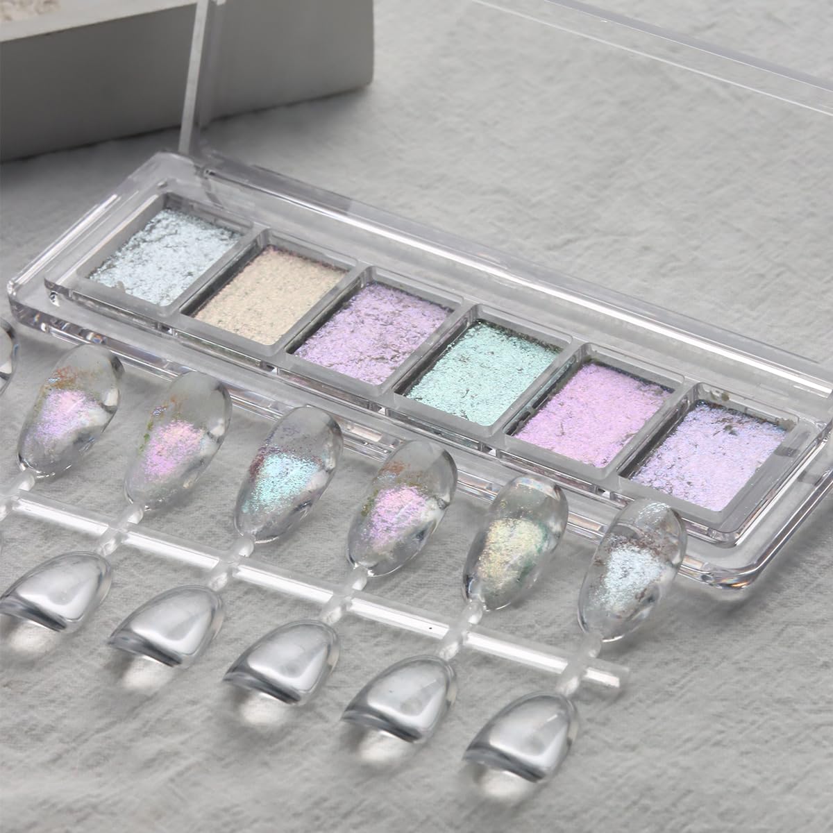Fcozpjk acrylic stick application image illustrates precise glitter placement