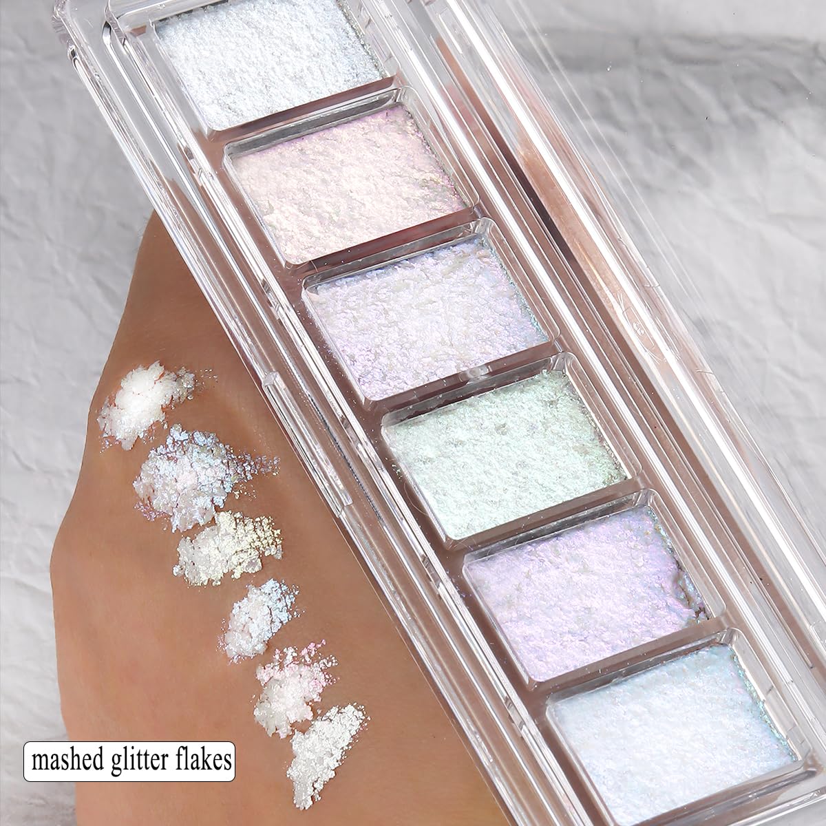 Fcozpjk aurora chrome nail glitter closeup highlights iridescent reflectivity for shifting colors
