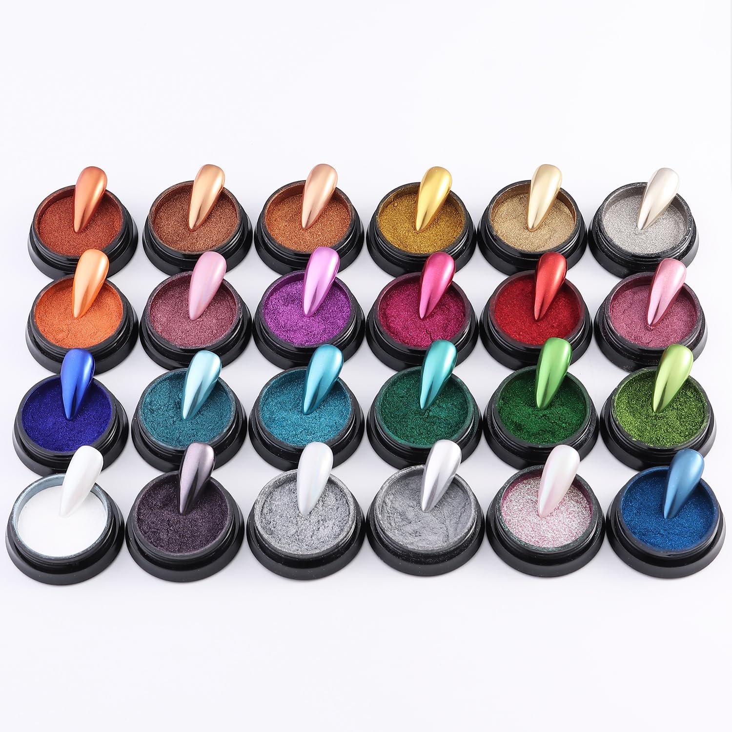 Fcozpjk chrome nail powder unicorn for magical multi-chrome finish.