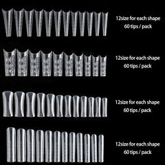 Fcozpjk dual nail forms for coffin shape helping balanced length and sturdy edges.