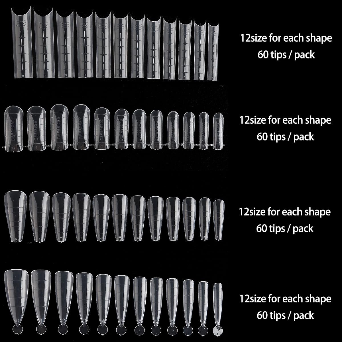 Fcozpjk dual nail forms for stiletto shape enabling sleek pointed tips.