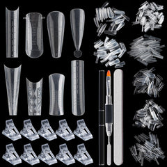 Fcozpjk dual nail forms in various shapes for precise length control during at-home extensions.