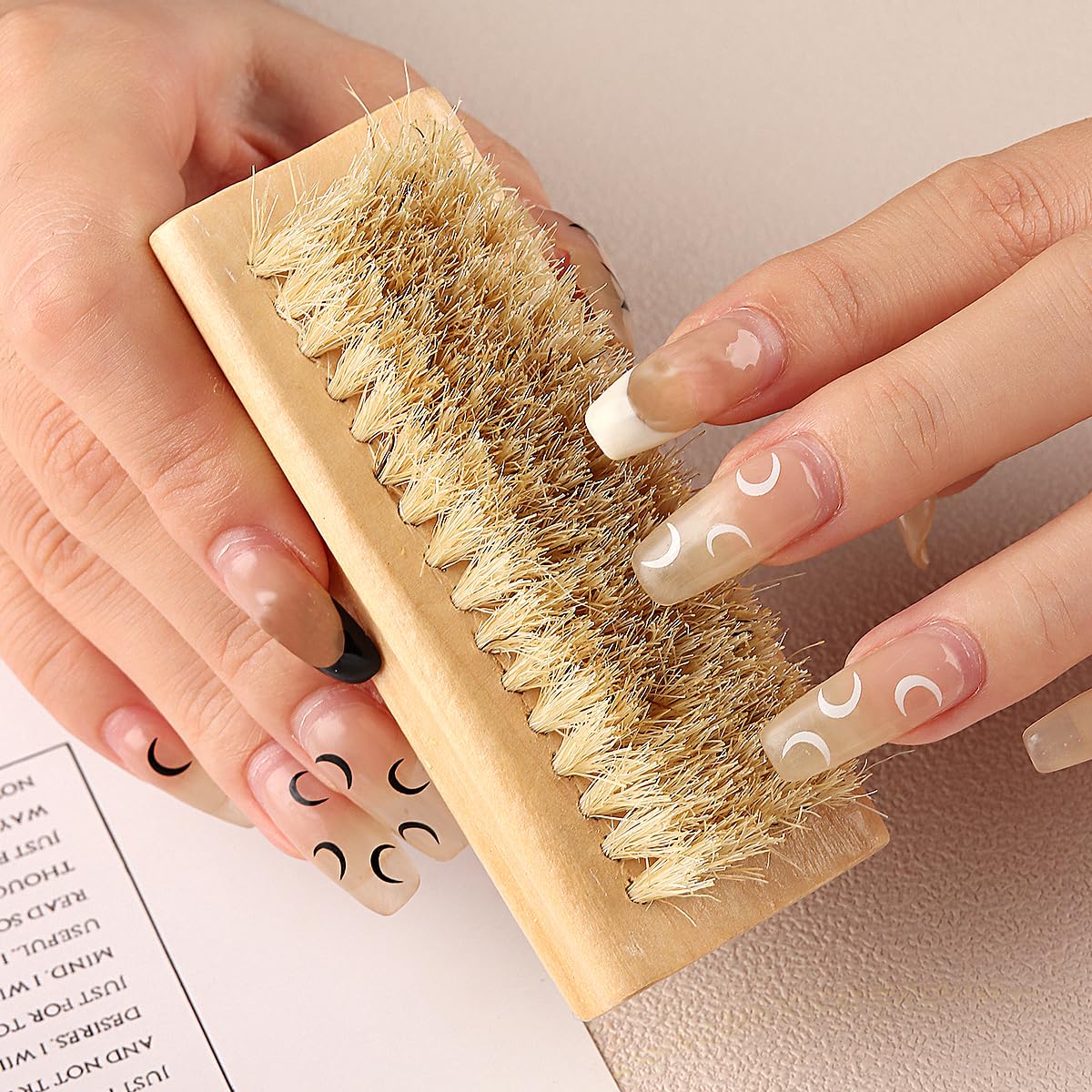 Fcozpjk nail brush double-sided design for versatile cleaning