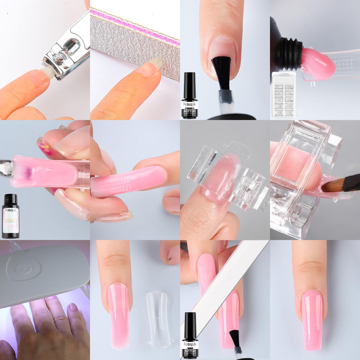 Fcozpjk dual-head brush for precise gel application