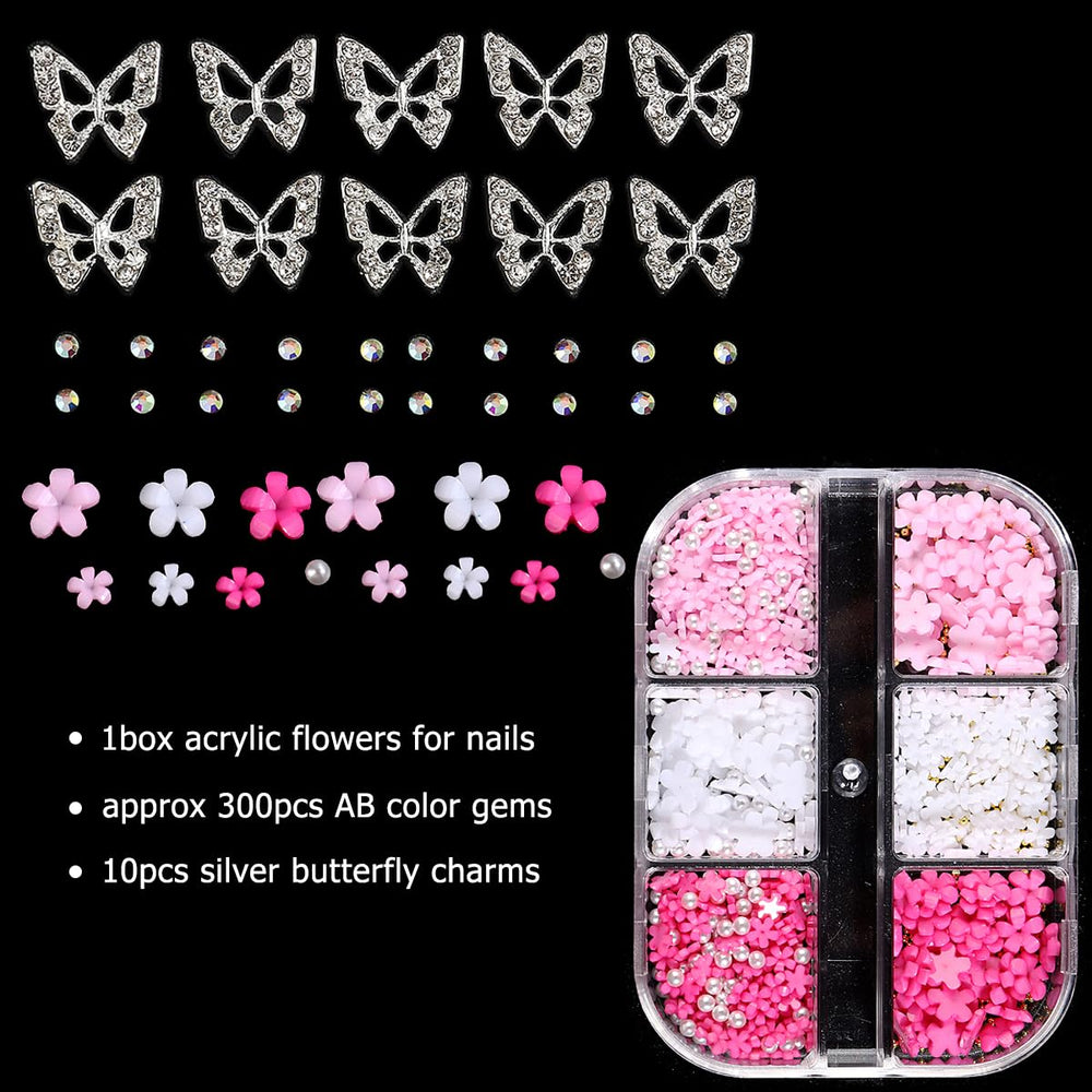 Fcozpjk AB color nail gems brighten nail art with vibrant highlights.