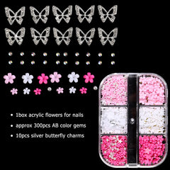 Fcozpjk AB color nail gems brighten nail art with vibrant highlights.