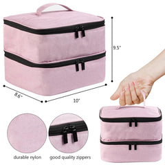 Fcozpjk Nail Polish Organizer Case large capacity holding 30 bottles