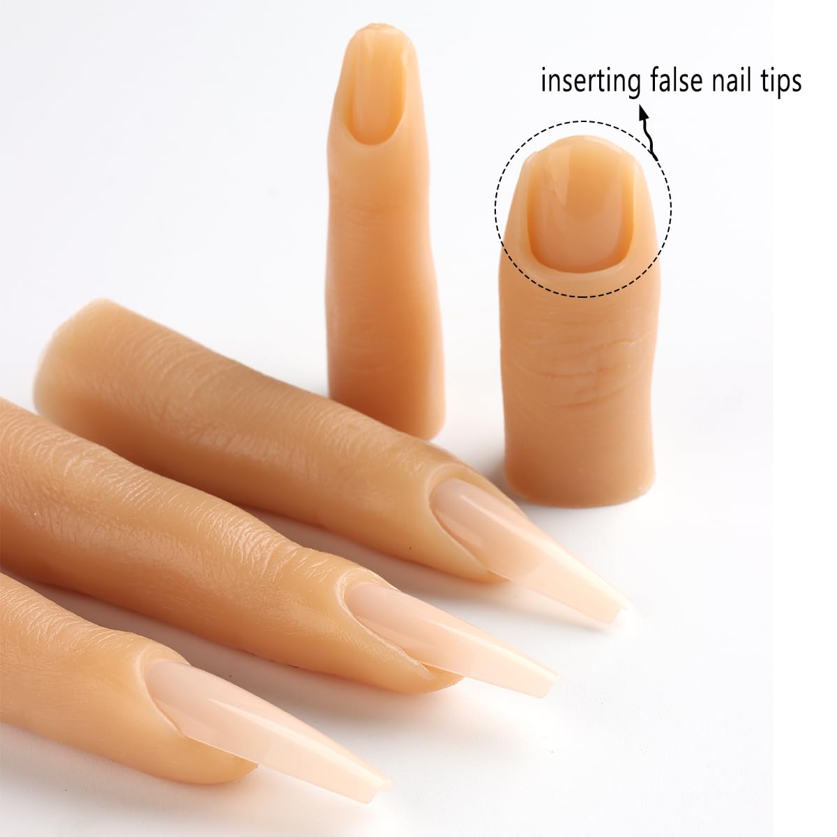 Fcozpjk natural and clear nail tips 48 plus 48 set aids realistic training