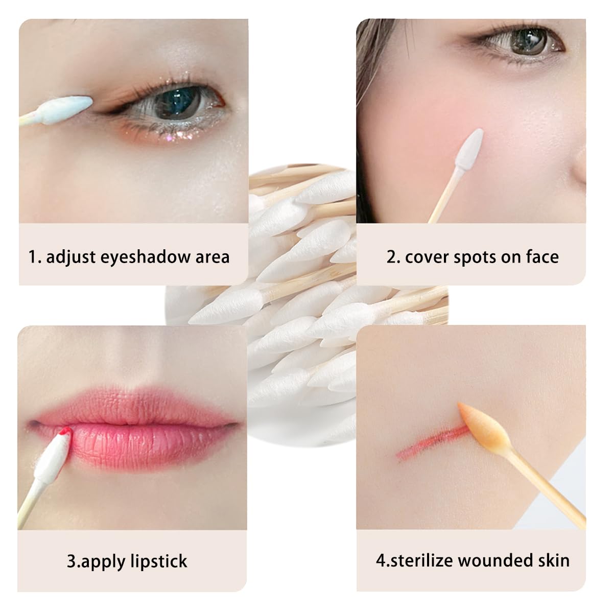 Fcozpjk nail-polish-corrector swabs aid quick cleanup along nail edges.