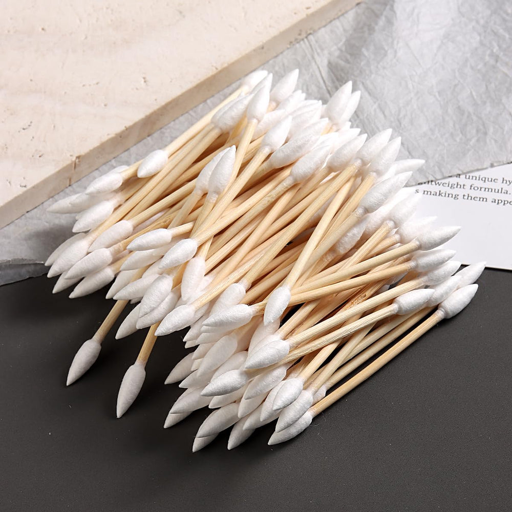 Fcozpjk precision-tipped swabs provide controlled application for cuticle and small-area details.