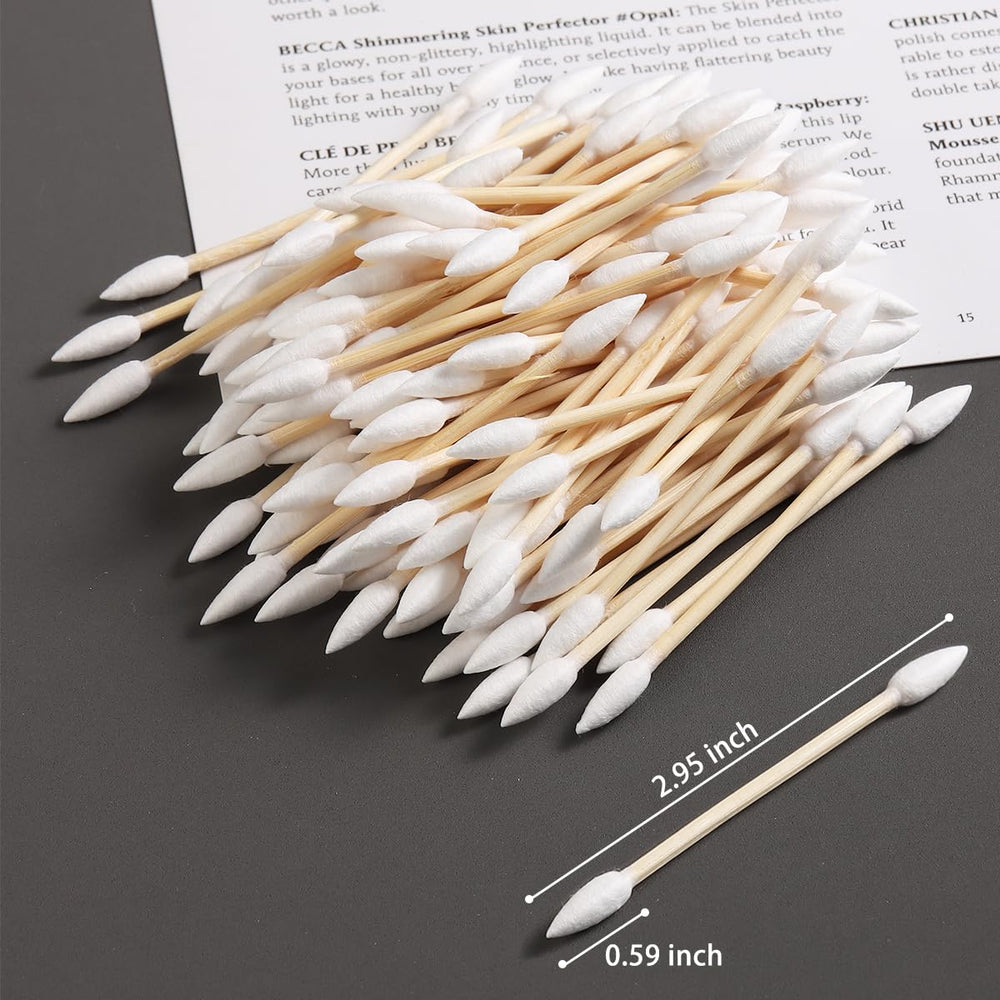 Fcozpjk wooden-stick cotton swabs show sturdy construction ideal for detail work.