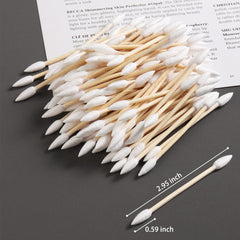 Fcozpjk wooden-stick cotton swabs show sturdy construction ideal for detail work.