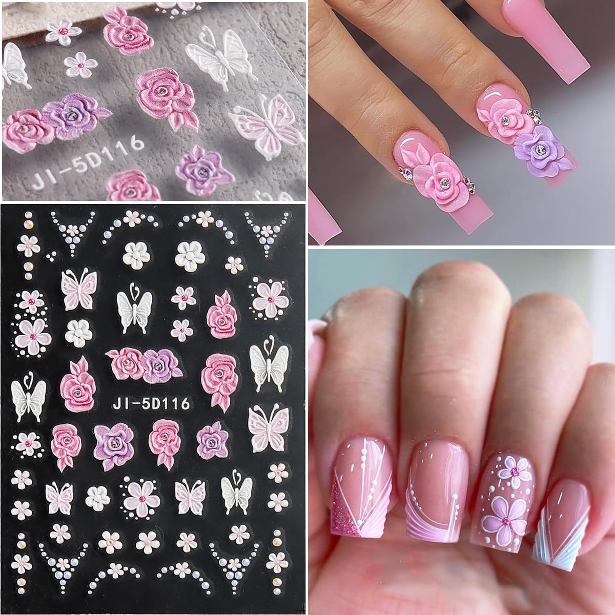 Fcozpjk Self-adhesive nail stickers for easy, mess-free application.