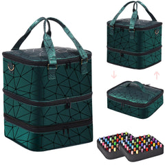 FCQQYWZ large nail polish organizer green keeps bottles organized and accessible during home sessions