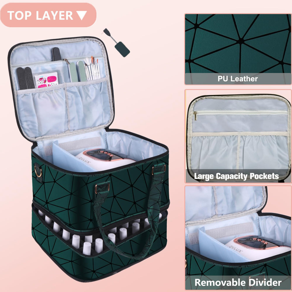 FCQQYWZ three-layer detachable sponge design enables versatile nail-art setups and quick access