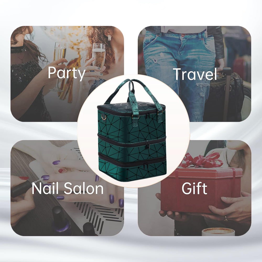 FCQQYWZ travel nail polish storage case is ideal for home studios and mobile appointments