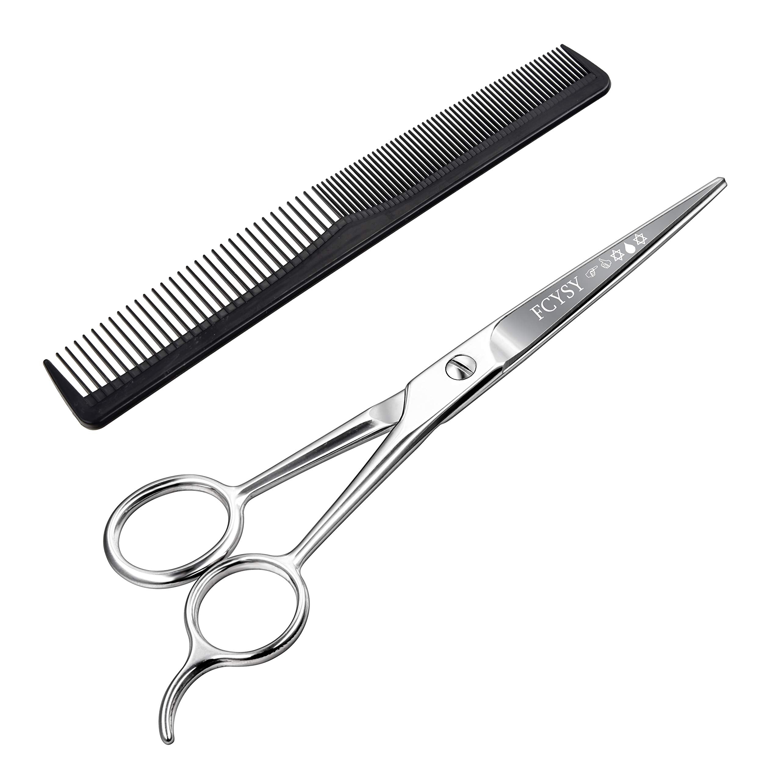 Fcysy professional 6-inch hair shears close-up blade edge for clean cuts