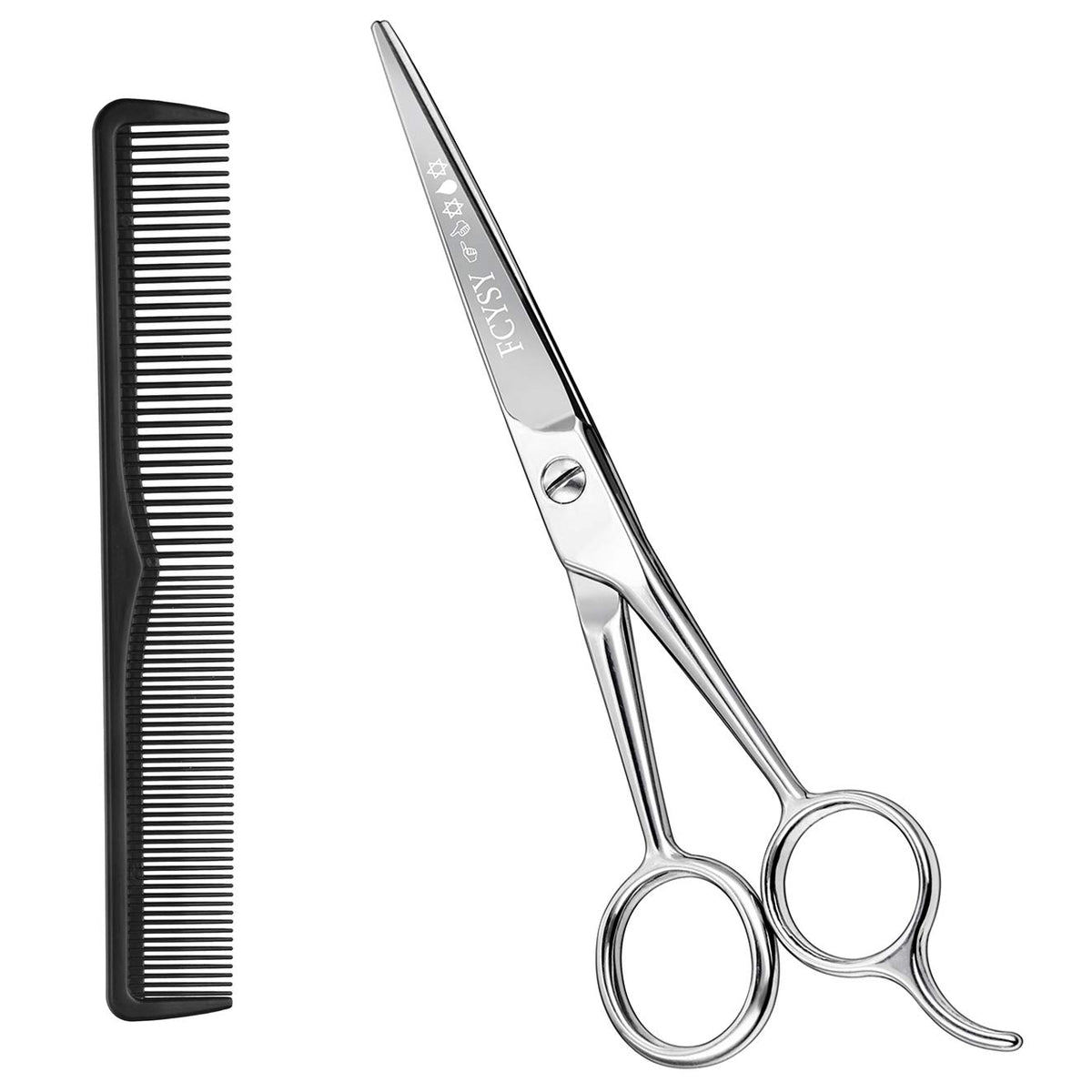 Fcysy haircut scissors close-up blades for precise trimming and durable stainless steel
